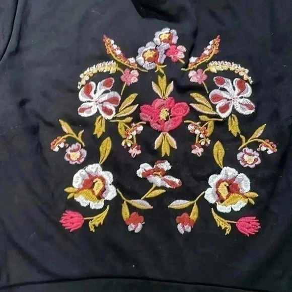 LOFT longsleeve, fit and flare embroidered floral dress zero - Picture 3 of 7